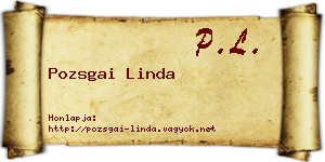 Pozsgai Linda névjegykártya